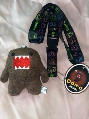 Domo Plush Keychain-Lanyard Set